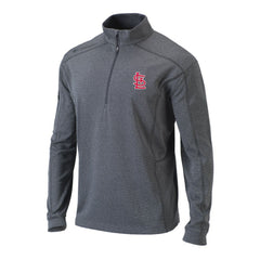 St. Louis Cardinals Omni-Wick Shotgun Quarter-Zip Pullover Top Heather Gray | Columbia
