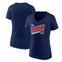 Chicago Cubs Women's Hometown Collection Those Cubbies V-Neck T-Shirt Navy