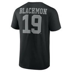 Charlie Blackmon Colorado Rockies Player Icon Name & Number T-Shirt Black
