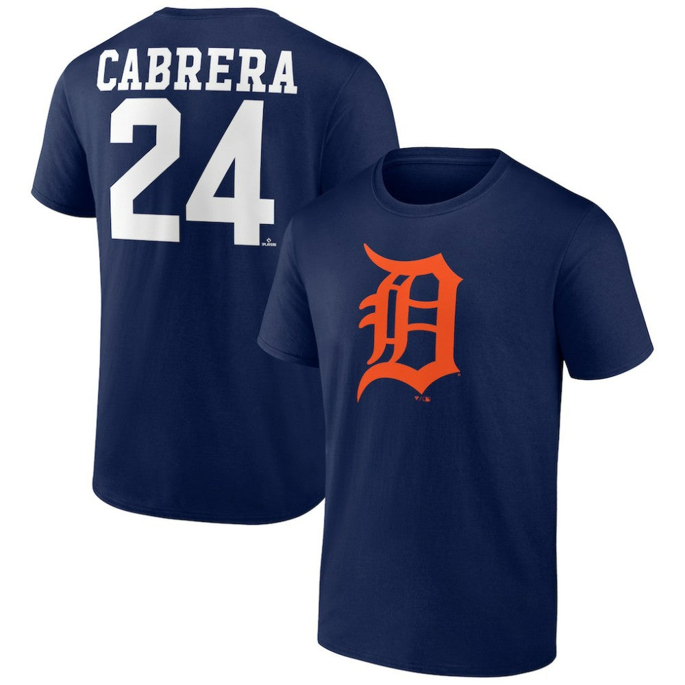 Miguel Cabrera Detroit Tigers Player Icon Name & Number T-Shirt Navy