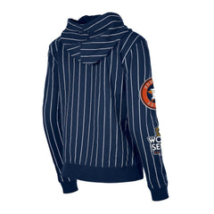 Houston Astros Women's Pinstripe Tri-Blend Full-Zip Hoodie Jacket Navy | New Era