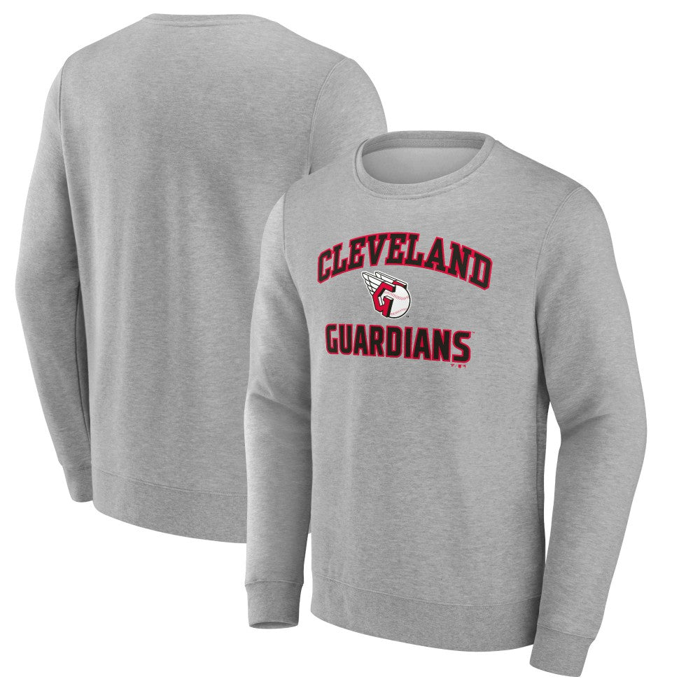 Cleveland Guardians Heart & Soul Pullover Sweatshirt Heather Gray