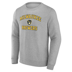 Milwaukee Brewers Heart & Soul Pullover Sweatshirt Heather Gray