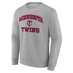 Minnesota Twins Heart & Soul Pullover Sweatshirt Heather Gray