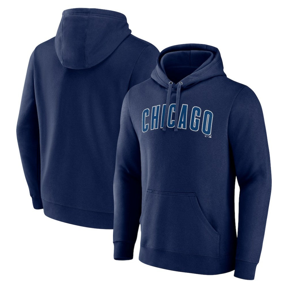 Chicago Cubs Official Wordmark Pullover Hoodie Navy