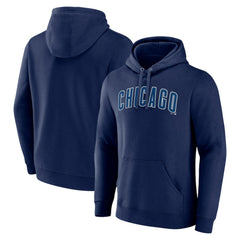 Chicago Cubs Official Wordmark Pullover Hoodie Navy