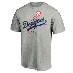 Los Angeles Dodgers Cooperstown Collection Huntington T-Shirt Heather Gray