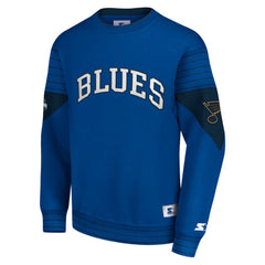 St. Louis Blues Starter Faceoff Pullover Sweatshirt Blue