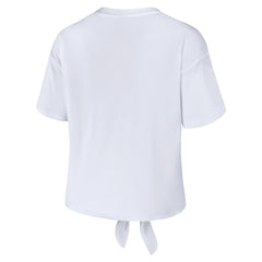 Colorado Avalanche WEAR by Erin Andrews Women's Front Knot T-Shirt White