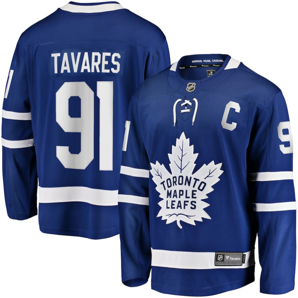 John Tavares Toronto Maple Leafs Fanatics Captain Patch Home Breakaway Jersey Blue