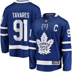 John Tavares Toronto Maple Leafs Fanatics Captain Patch Home Breakaway Jersey Blue