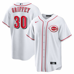 Ken Griffey Jr. Cincinnati Reds Home Retired Player Replica Jersey - White