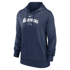 Seattle Mariners Women's Authentic Collection Performance Pullover Hoodie Navy | Nike