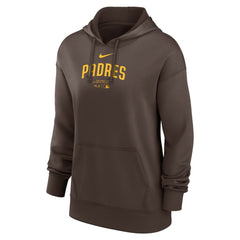 San Diego Padres Women's Authentic Collection Performance Pullover Hoodie Brown | Nike