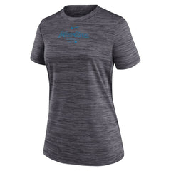 Miami Marlins Women's Authentic Collection Velocity Performance T-Shirt Black | Nike