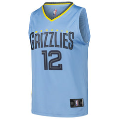 Ja Morant Memphis Grizzlies Fast Break Replica Player Jersey - Statement Edition - Light Blue