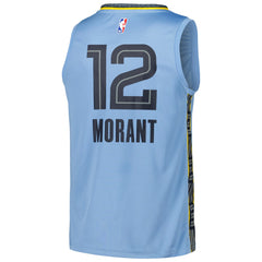 Ja Morant Memphis Grizzlies Fast Break Replica Player Jersey - Statement Edition - Light Blue