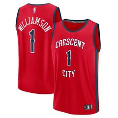 Zion Williamson New Orleans Pelicans Fast Break Replica Player Jersey - Statement Edition - Red