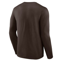 San Diego Padres Logo Athletic Heart & Soul Long Sleeve T-Shirt Brown