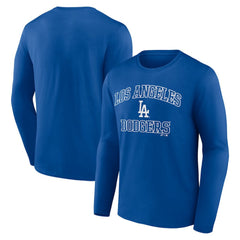 Los Angeles Dodgers Logo Athletic Heart & Soul Long Sleeve T-Shirt Royal
