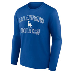 Los Angeles Dodgers Logo Athletic Heart & Soul Long Sleeve T-Shirt Royal