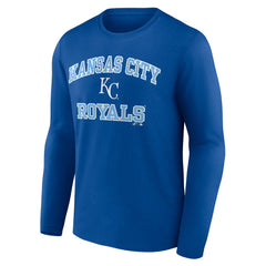 Kansas City Royals Logo Athletic Heart & Soul Long Sleeve T-Shirt Royal