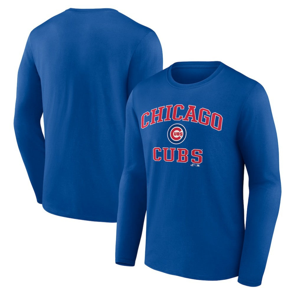 Chicago Cubs Logo Athletic Heart & Soul Long Sleeve T-Shirt Royal