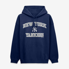 New York Yankees Logo Athletic Heart & Soul Hoodie Navy