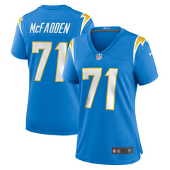 Jordan McFadden Los Angeles Chargers Women's Team Game Jersey - Powder Blue