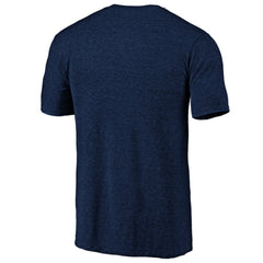 Los Angeles Angels Official Logo Tri-Blend T-Shirt Heather Navy