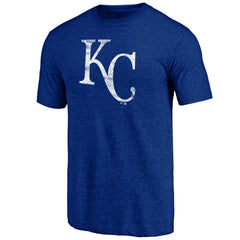 Kansas City Royals Official Logo Tri-Blend T-Shirt Heather Royal