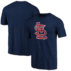 St. Louis Cardinals Official Logo Tri-Blend T-Shirt Navy