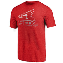 Chicago White Sox Cooperstown Collection Logo Tri-Blend T-Shirt Heather Red