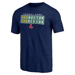 Boston Red Sox Hometown Collection Scoreboard Tri-Blend T-Shirt Heather Navy