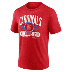 St. Louis Cardinals Badge of Honor Tri-Blend T-Shirt Heather Red