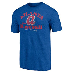Atlanta Braves Cooperstown Collection Our Game Tri-Blend T-Shirt Heather Royal