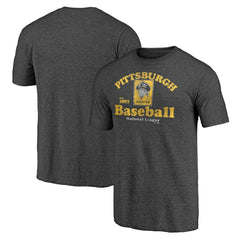 Pittsburgh Pirates Cooperstown Collection Our Game Tri-Blend T-Shirt Heather Charcoal