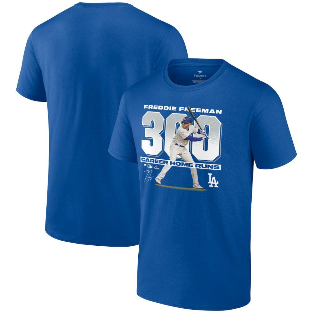 Freddie Freeman Los Angeles Dodgers 300 Career Home Runs T-Shirt Royal