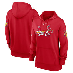 St. Louis Cardinals Women's 2024 City Connect Authentic Collection Practice Performance Pullover Hoodie Red | Nike