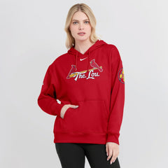 St. Louis Cardinals Women's 2024 City Connect Authentic Collection Practice Performance Pullover Hoodie Red | Nike