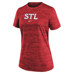 St. Louis Cardinals Women's 2024 City Connect Authentic Collection Practice Velocity T-Shirt Red | Nike