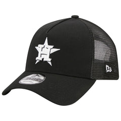 Houston Astros A-Frame 9FORTY Trucker Adjustable Hat Black | New Era
