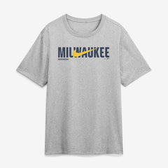 Milwaukee Brewers Swoosh Legend Dri-FIT T-Shirt Heather Gray | Nike