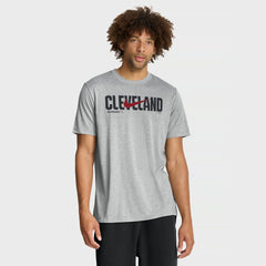 Cleveland Guardians Swoosh Legend Dri-FIT T-Shirt Heather Gray | Nike