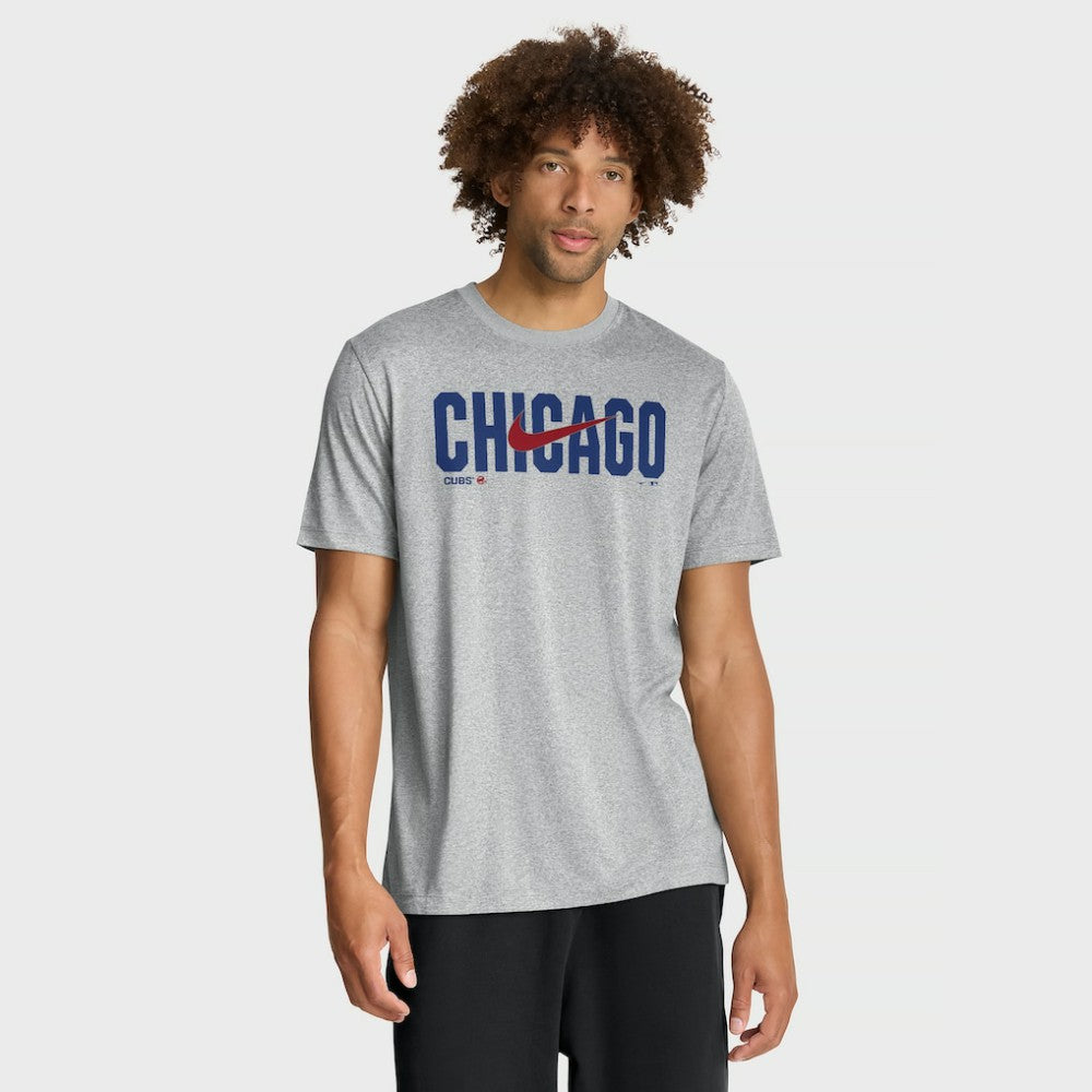 Chicago Cubs Swoosh Legend Dri-FIT T-Shirt Heather Gray | Nike