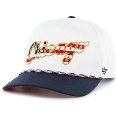 Chicago White Sox Flag Script Hitch Snapback Hat White | 47 brand