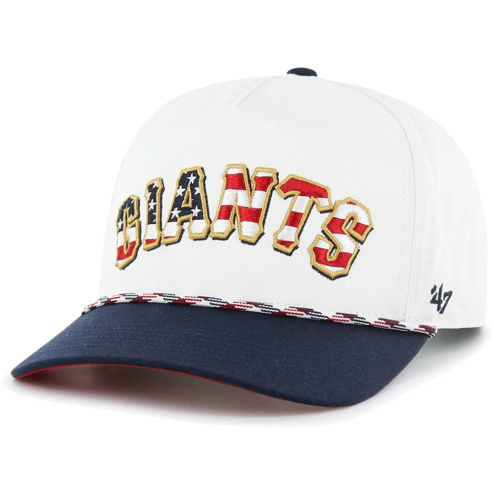 San Francisco Giants Flag Script Hitch Snapback Hat White | 47 brand