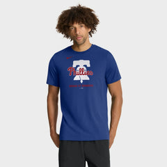 Philadelphia Phillies Tri-Blend Logo T-Shirt Royal | Nike
