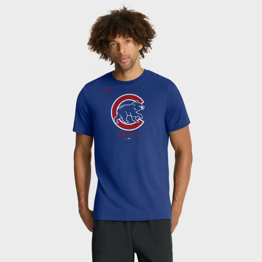Chicago Cubs Tri-Blend Logo T-Shirt Royal | Nike