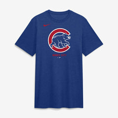 Chicago Cubs Tri-Blend Logo T-Shirt Royal | Nike